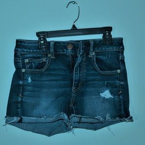 American Eagle high rise, shortie jean shorts